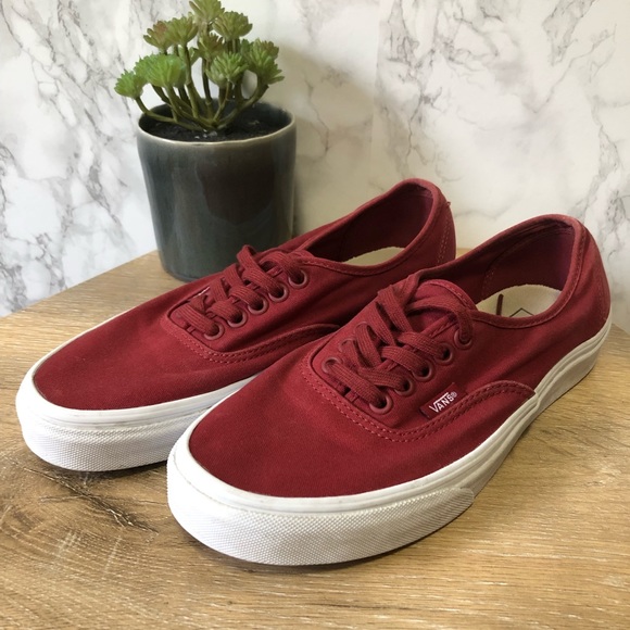 Vans Shoes - Vans Dark Red Lace Up Shoes Size Men 7 / Woman 8.5